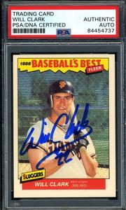 Will Clark PSA DNA Signed 1986 Fleer Baseballs Best Rookie Autograph Online Online With Mastercard