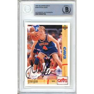Steve Kerr Cleveland Cavaliers Signed 1991-92 Upper Deck Card Beckett Authentic Auto Slab Big Sale Sale Online