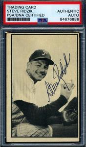 Steve Ridzik PSA DNA Signed 1953 Bowman Black and White Autograph Outlet