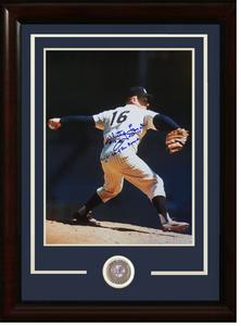 Whitey Ford signed 11x14 stat photo INS HOF 74 Framed Yankees coin auto COA Buy Online Cheap Pice