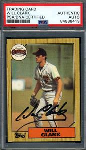 Will Clark PSA DNA Signed 1987 Topps Autograph Buy Cheap Best Wholesale