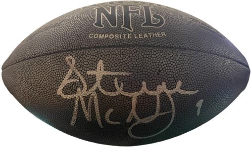 Steve McNair signed Wilson NFL Silver Composite Leather Football #9 Beckett Rev View For Sale