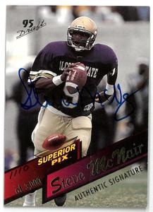 Steve McNair signed 1995 Draft Superior Pix Certified Autograph Card #3- 1110/30 Buy Cheap Best Store To Get