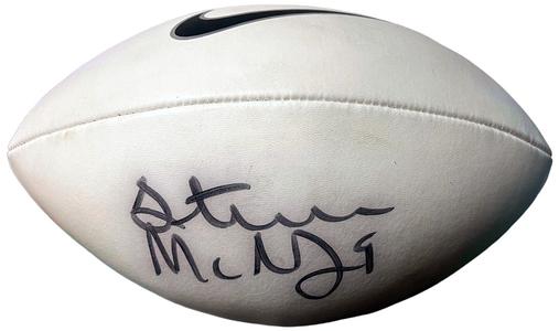Steve McNair signed Nike Logo Full Size White Panel Football #9 Beckett Review Online Online Clearance