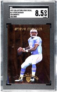 Steve McNair 1997 Collectors Edge Excalibur 22K Card #17- /2000- SGC Graded 8.5 Discount Professional