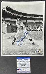 Whitey Ford Signed 8x10 Black   White Photo NY Yankees Autograph PSA COA HOF With Paypal For Sale