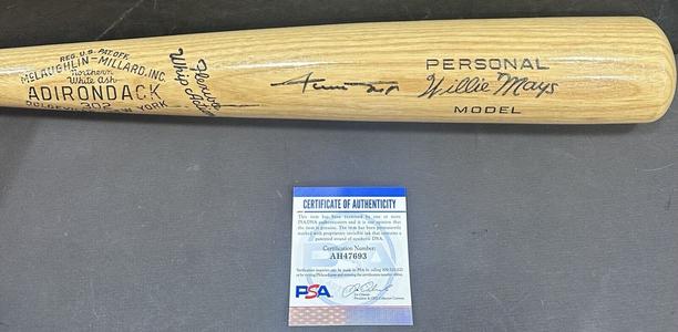 Willie Mays Giants Signed Pro Model Adirondack Bat Mint Autograph PSA COA HOF Outlet Marketable