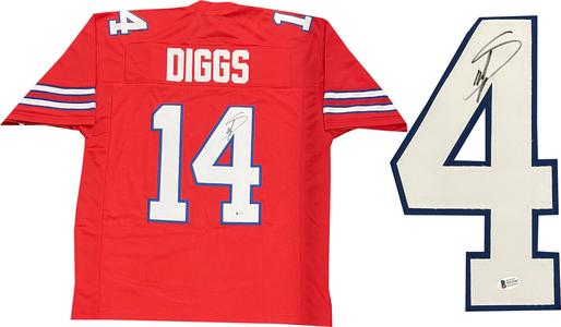 Stefon Diggs Autographed Buffalo Bills Custom Red Jersey (Beckett) Huge Surprise For Sale