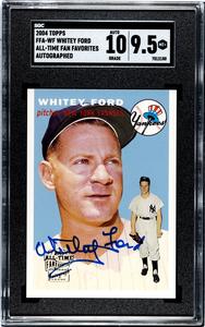 Whitey Ford signed 2004 Topps All-Time FF On Card Auto- SGC Graded 9.5 Mint /10 Cheap Sale Sast