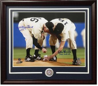 Whitey Ford Don Larsen signed PG 10-8-56 11x14 photo framed auto Agent Holo COA Cheap Sale Good Selling
