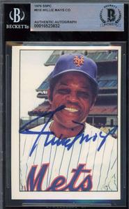 Willie Mays Beckett BAS Signed 1975 SSPC Autograph Clearance Best Place