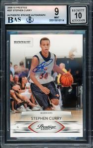 Stephen Curry Autographed 2009-10 Panini Prestige RC BGS 9 Gem 10 Auto Beckett Cheap Outlet Locations