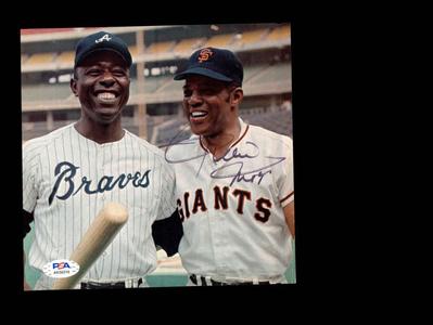 Willie Mays PSA DNA Signed  8x7 Vintage Photo Autograph Giants Cheap