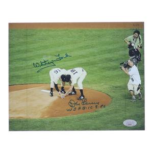 WHITEY FORD DON LARSEN SIGNED WS PG 10-8-56 FINAL GAME OLD YANKEE STADIUM PHOTO Sale 2025 Unisex