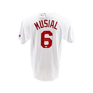 Stan Musial St Louis Cardinals Autographed Signed Russell Athletic Jersey (JSA COA #AR22704) Outlet Shop