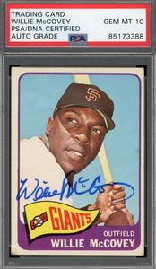 Willie McCovey Gem Mint 10 PSA DNA Signed 1965 Topps Autograph Cheap Tumblr