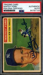 Whitey Ford PSA DNA Signed 1956 Topps Autographed Brand New Unisex
