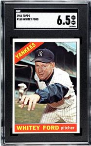 Whitey Ford 1966 Topps Baseball Card #160 Yankees- SGC Graded 6.5 EX-NM Buy Cheap Pre Order