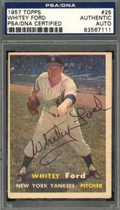 Whitey Ford PSA DNA Signed 1957 Topps Autograph Cheap Pice For Sale