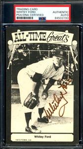 Whitey Ford PSA DNA Cert Signed 1973 TCMA Card Postcard Autograph Cheap Sale With Paypal