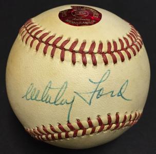 Whitey Ford Yankees signed Official AL Baseball Vintage Autograph HOF CBM COA Clearance Purchase