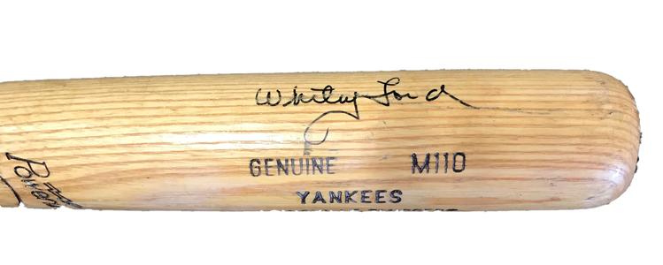 Whitey Ford Autographed Cracked Louisville Slugger Bat (JSA) Sale Nicekicks