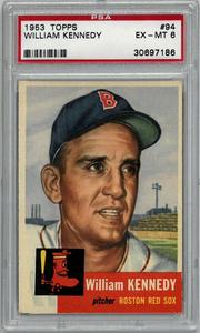William Kennedy 1953 Topps Baseball Card #94-PSA Graded 6 EX-MT (Boston Red Sox) Discount View