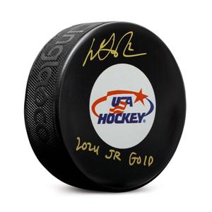 Will Smith Signed Team USA Hockey Puck with 2024 JR Gold Note Wiki Cheap Pice