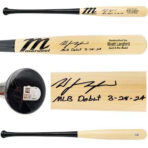 WYATT LANGFORD AUTOGRAPHED MARUCCI GAME MODEL BAT MLB DEBUT FANATICS 232812 Sale Manchester Great Sale