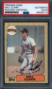 Will Clark PSA DNA Signed 1987 Topps Rookie Autographed Clearance Low Pice Fee Shipping