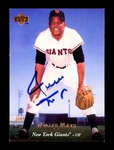 Willie Mays Autographed 1995 Upper Deck Card #AC2 Giants UDA Holo #BAC56992 Looking For Online