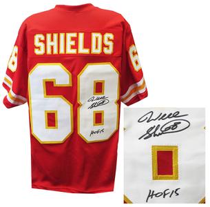 Will Shields Signed Red Custom Football Jersey w/HOF'15 - (SCHWARTZ SPORTS COA) Discount Great Deals