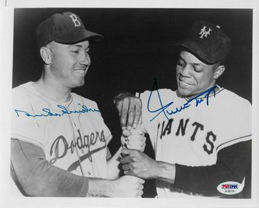Willie Mays Duke Snider signed 8x10 Bat Game photo Mint Autograph HOF PSA LOA Footlocker Online