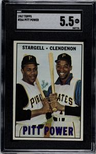 Willie Stargell/Donn Clendenon 1967 Topps Pitt Power Card- SGC Graded 5.5 EX Amazon Cheap Pice