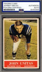 Johnny Unitas PSA DNA Vintage Signed 1964 Philadelphia Gum Autograph From China For Sale