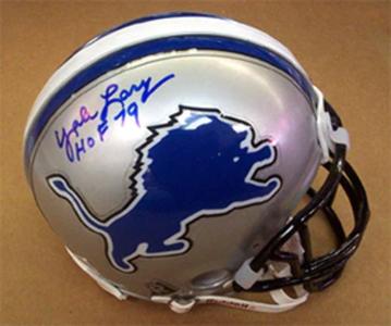Yale Lary Autographed / Signed Lions Mini Helmet Pay With Paypal For Sale