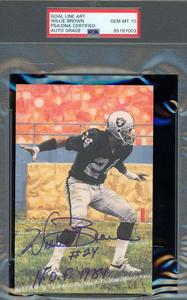 Willie Brown Gem Mint 10 PSA DNA Signed Goal Line Art Card GLAC Autograph Popular Sale Online