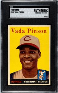 Vida Pinson 1958 Topps Rookie Card #420- SGC Slabbed Authentic- Evid of Trimming Big Sale Sale Online