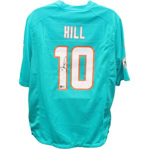 Tyreek Hill Autographed Miami Dolphins Aqua Nike Jersey Beckett 44969 Newest