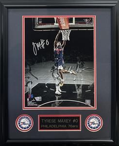Tyrese Maxey Signed 11x14 Framed Photo Plaque Auto Philadelphia 76ers Fanatics Discount Low Shipping Fee
