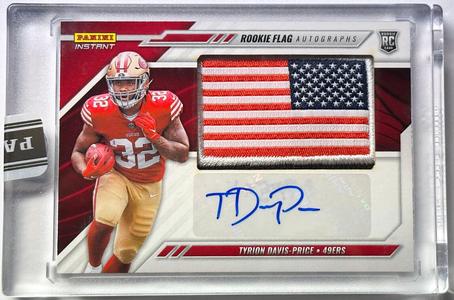 TYRION DAVIS-PRICE PANINI INSTANT 1of1 ROOKIE FLAG AUTOGRAPHS RELIC CARD #RFA26 Sale Footlocker Finishline