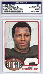 Vern Holland Autographed Signed 1976 Topps Card #71 Bengals PSA/DNA #83365352 Low Pice Fee Shipping Sale Online