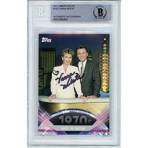 Vanna White Signed Wheel of Fortune 2011 Topps American Pie Card Beckett Auth Auto Slab Clearance Online