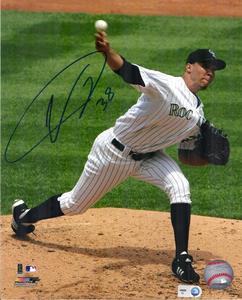 Ubaldo Jimenez Autographed/Signed Colorado Rockies 8x10 Photo 11812 Discount Reliable
