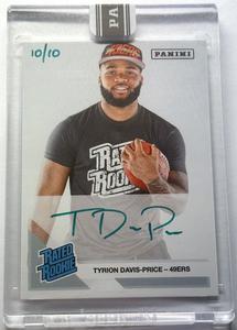 TYRION DAVIS-PRICE SIGNED PANINI NFL RATED ROOKIE PREMIERE AUTOGRAPHS CARD 10/10 Clearance For Nice
