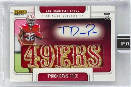 TYRION DAVIS-PRICE SIGNED TEAM NAME ROOKIE AUTOS PANINI INSTANT 1/1 CARD #TNA26 Best Pices Sale Online