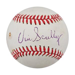 Vin Scully Los Angeles Dodgers Autographed Signed OMLB Baseball (JSA Holo #YY61200) Discount Supply