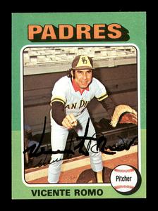 Vicente Romo Auto Autographed 1975 Topps Mini Card #274 San Diego Padres 168626 Discount Visit New
