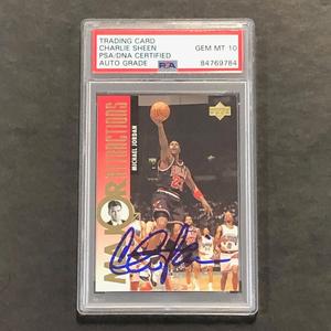 Upper Deck Major Attractions #339 Charlie Sheen Signed Card PSA/DNA Auto 10 Jord Cheap Discounts