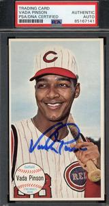 Vada Pinson PSA DNA Signed 1964 Topps Giants Autograph Outlet Cheap Pice